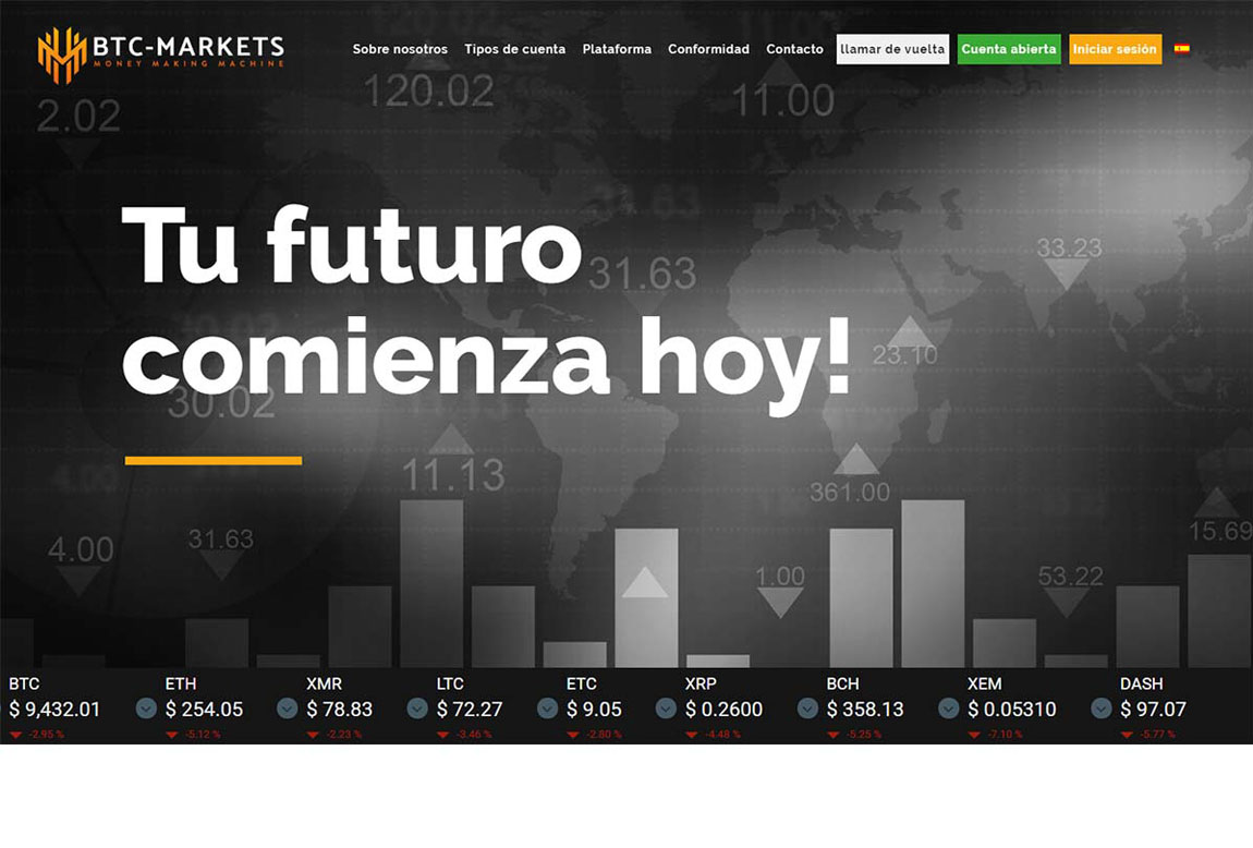 BTC-MARKETS: página web