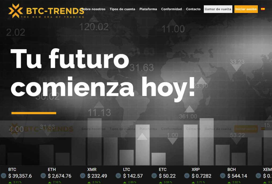 BTC-Trends: página web