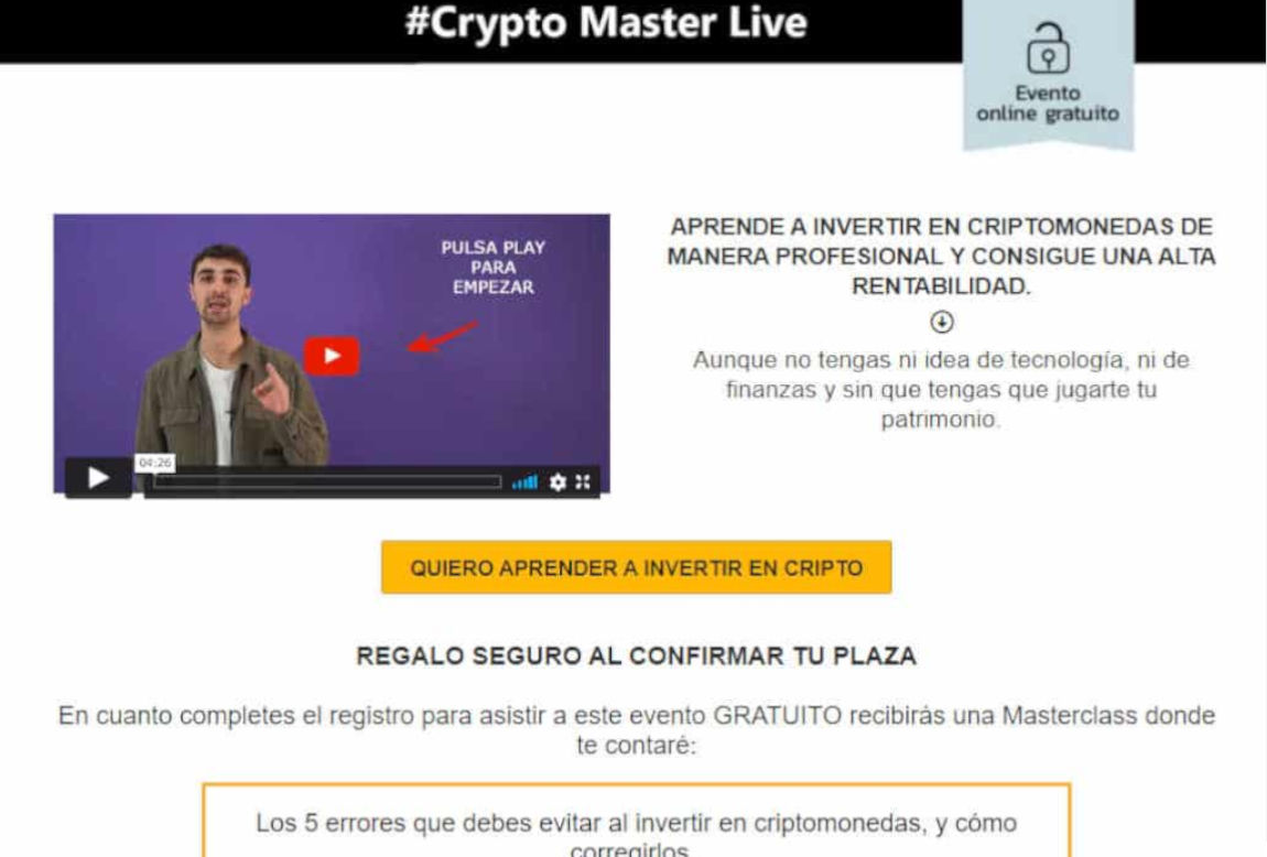 Crypto Master Live: página web