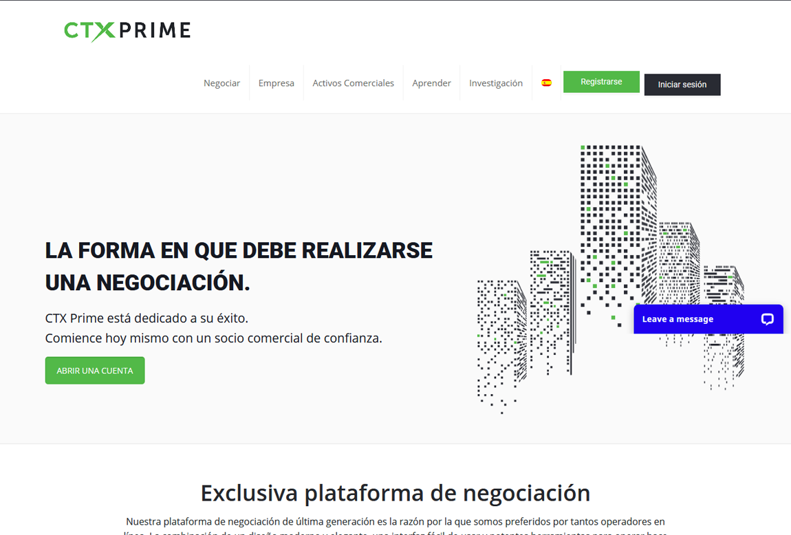 CTX Prime: página web