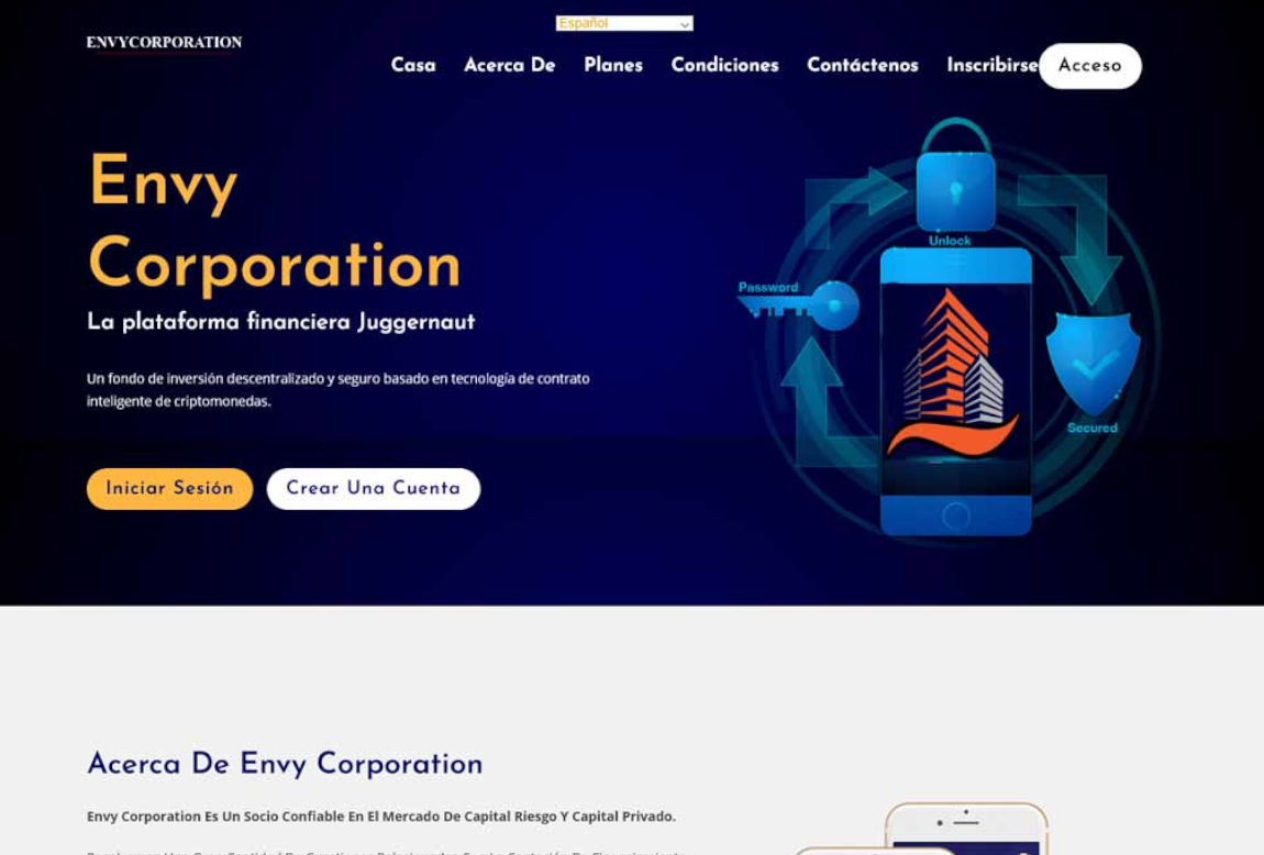 Envy Corporation: página web