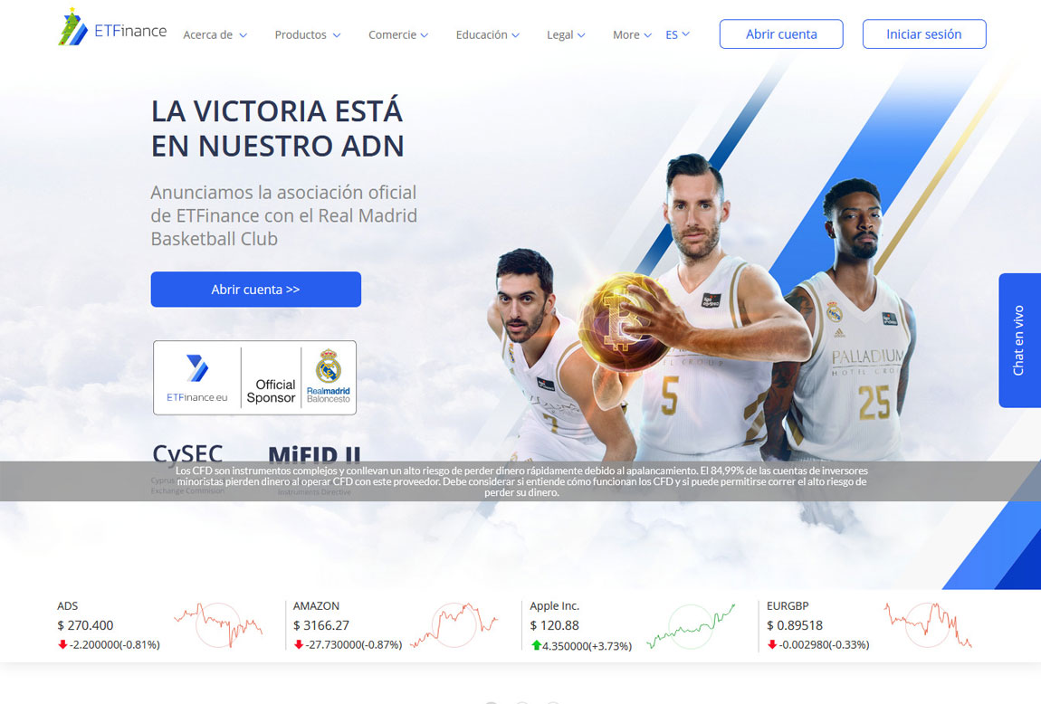 ETFinance: página web