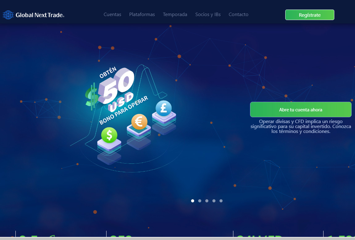 Global Next Trade: página web