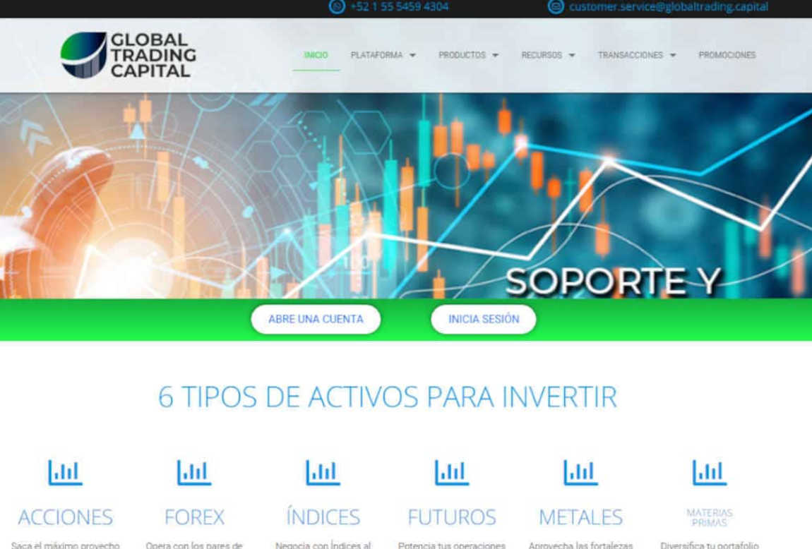 Global Trading Capital: página web