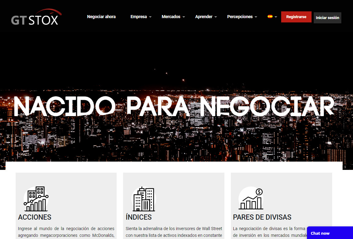 GT Stox: página web