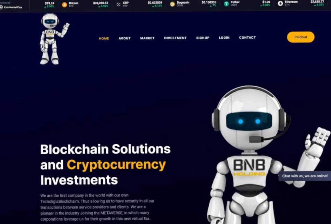 Holding BNB: página web