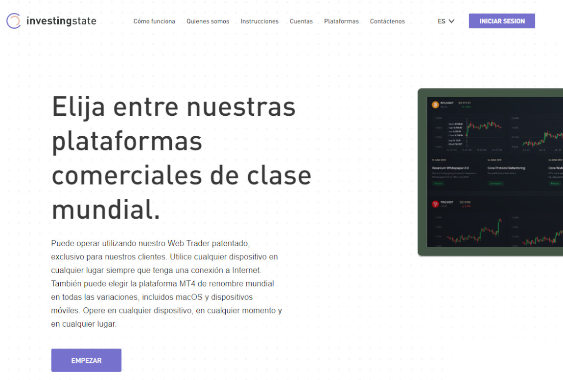 InvestingState: página web