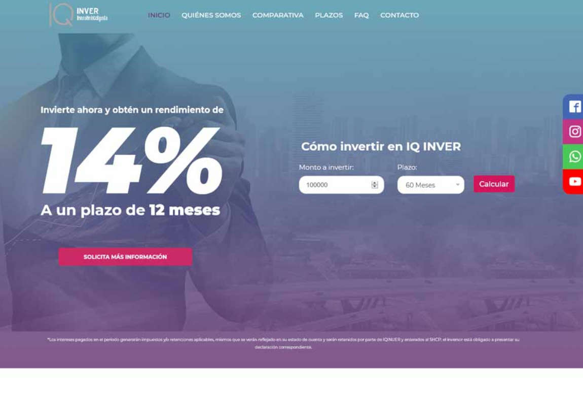 IQ Inver: página web
