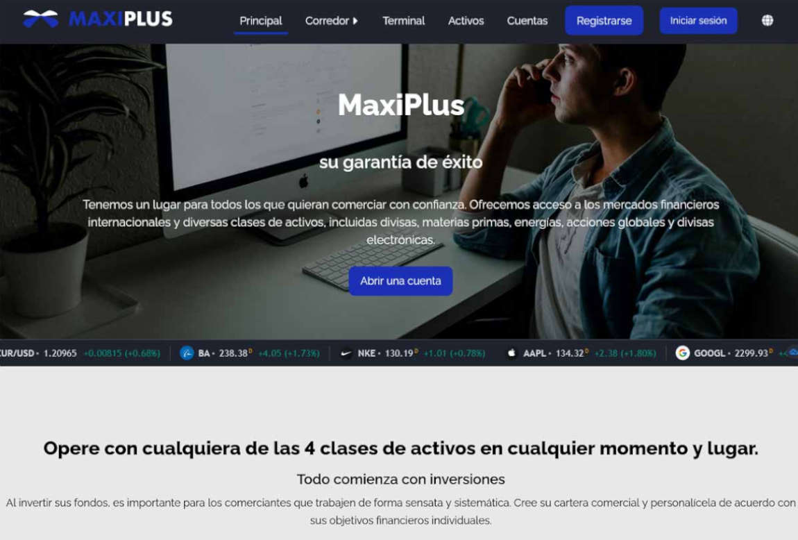 MaxiPlus: página web