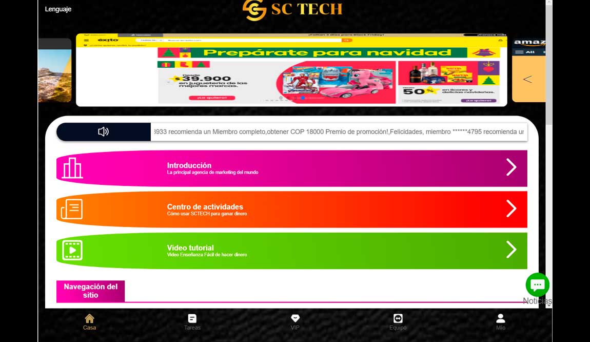 SC TECH: página web