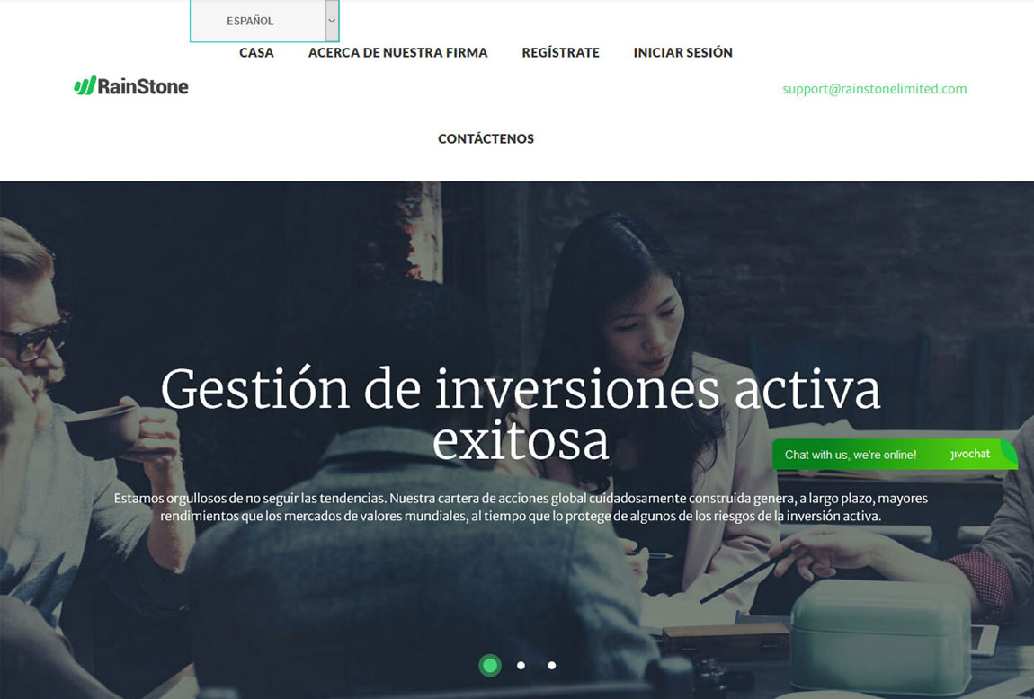 RainStone: página web