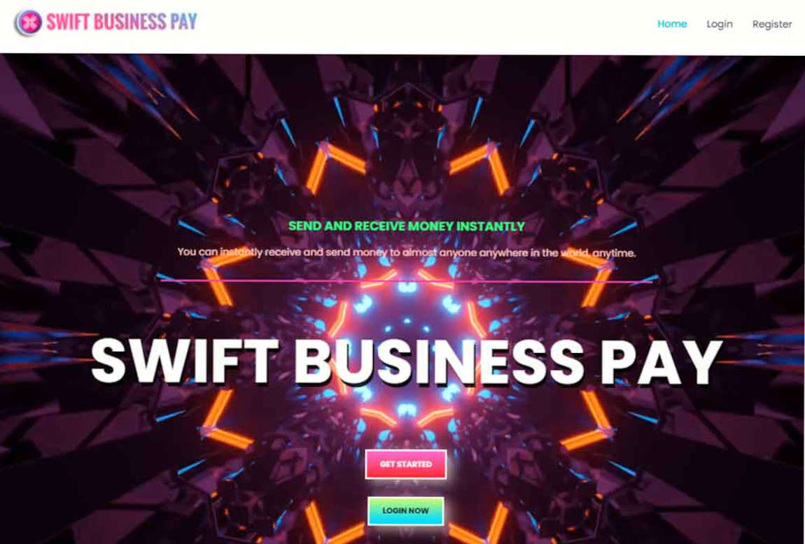 Swift Business Pay: página web