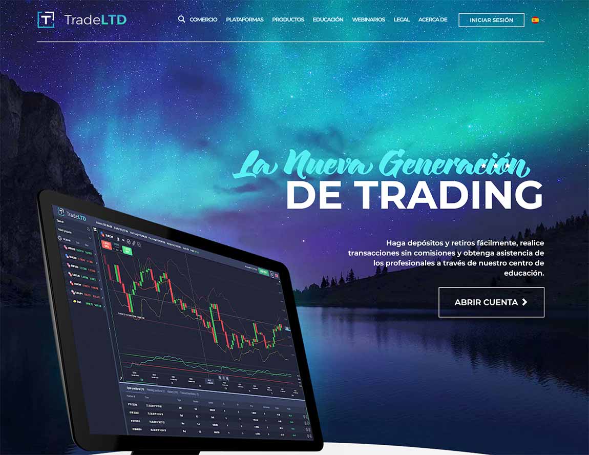 Trade Ltd: página web