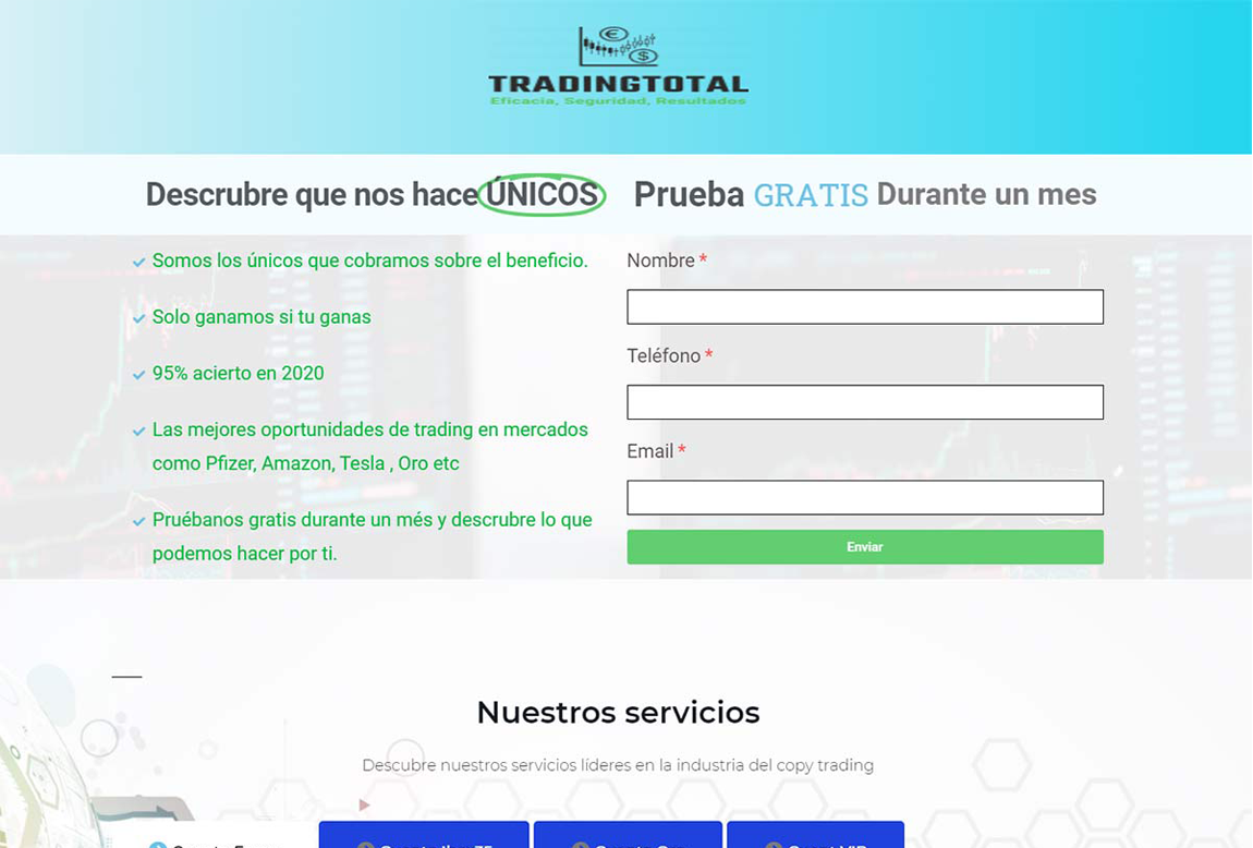 Trading Total: página web